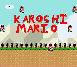 Karoshi Mario Title Screen